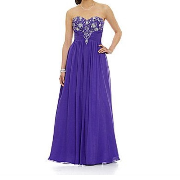 Bee Darlin Dresses & Skirts - BEE DARLIN🌹LONG PURPLE PROM DRESS🌹CHIFFON🌹ZIP🌹